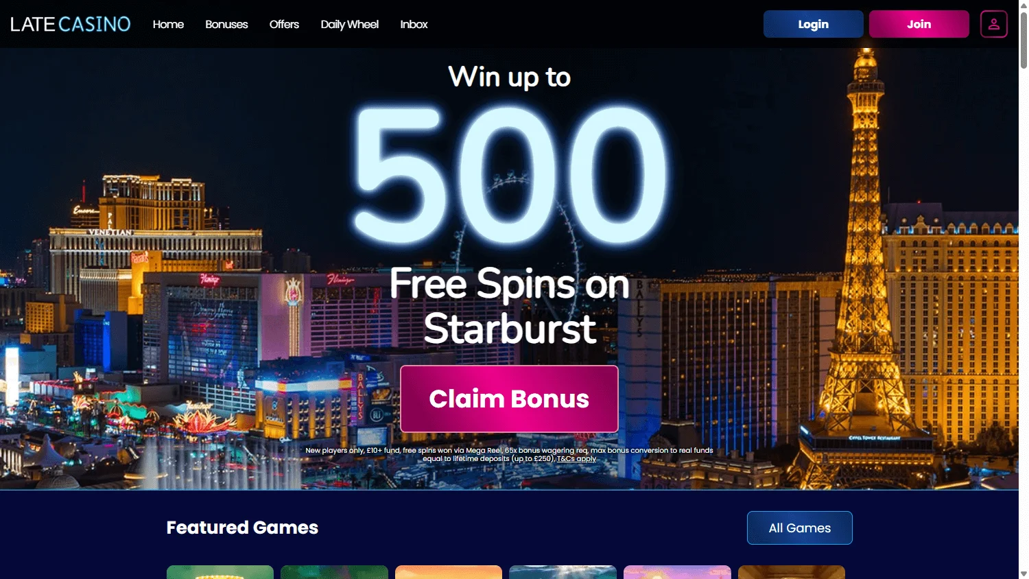Sg Casino desktop home view with the welcome offer and casino navigation